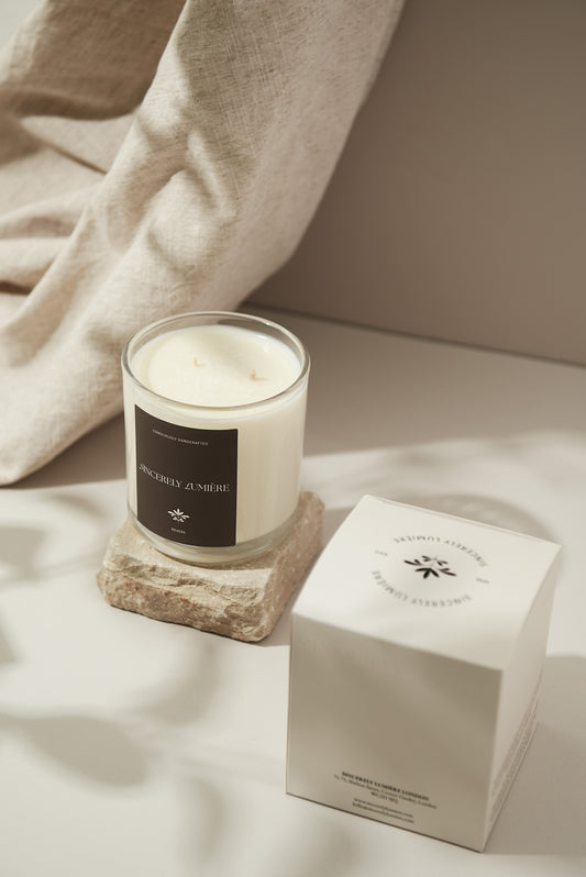 2 LUXURY 400G GLASS JAR CANDLE SET